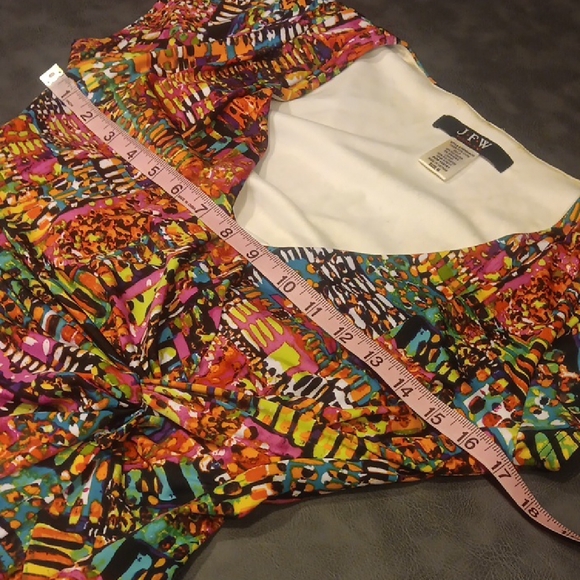 JFW Vibrant Colorful Abstract Print Midi Dress - Picture 8 of 10